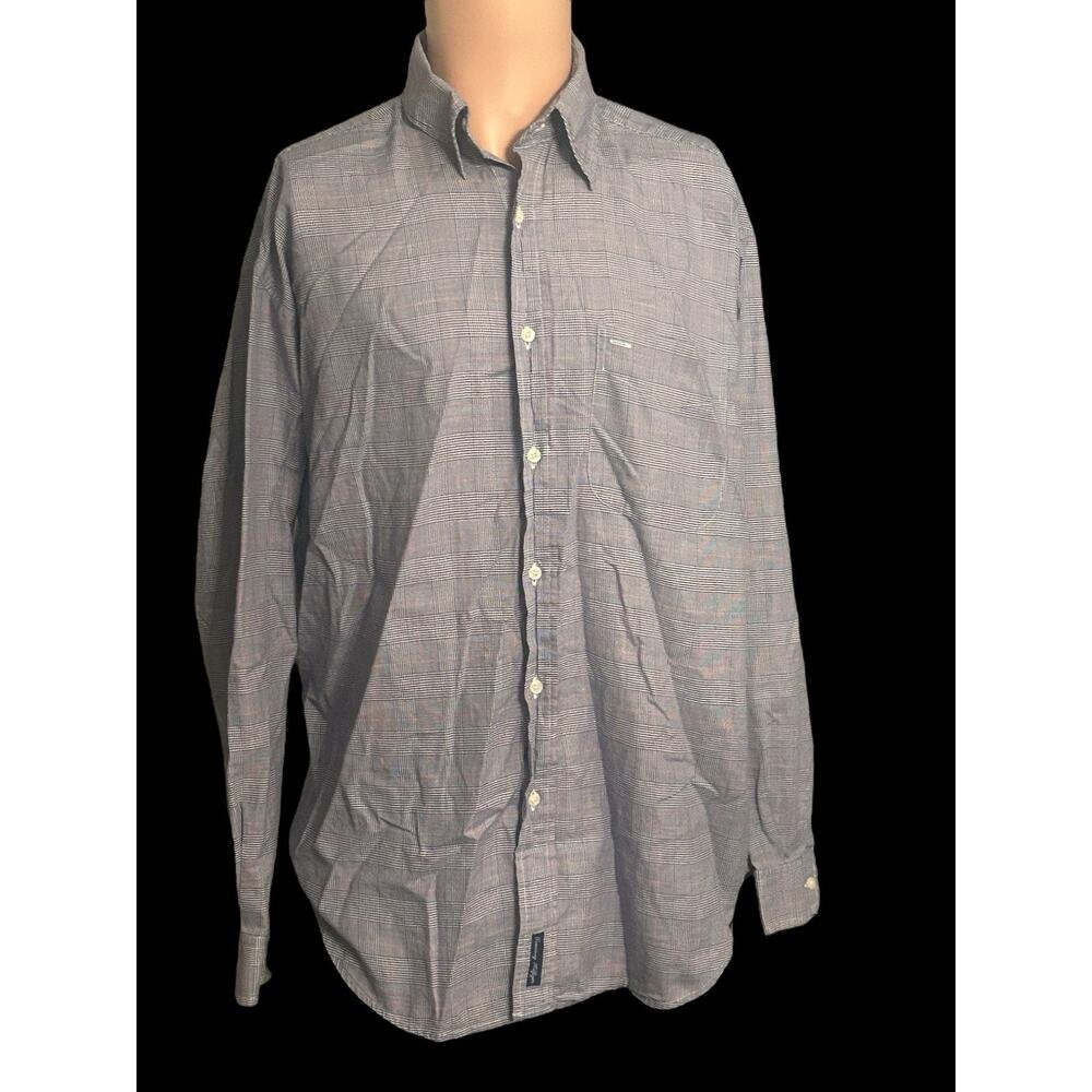 Tommy Hilfiger Men's Medium Long‎ Sleeve Cotton Button Up Shirt